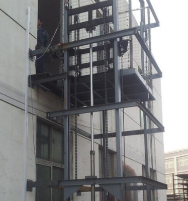 2000KG Handelsglasausgangshebebühne der aufzugs-0.3m/s