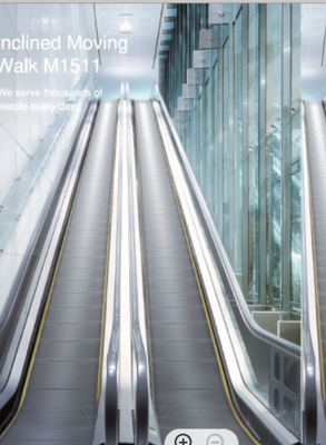 6 Grad-beweglicher Gehweg Wechselstrom-Innenantriebs-im Freien flache Rolltreppe im Flughafen