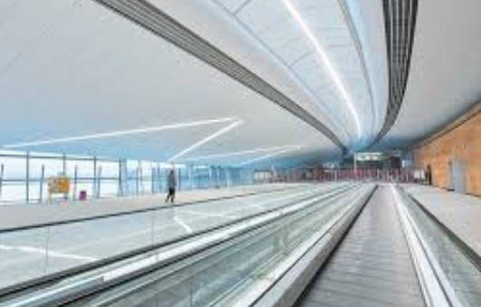 1000mm Gehweg FUJI-Passagier-Förderer Flughafen-0.5m/s beweglicher